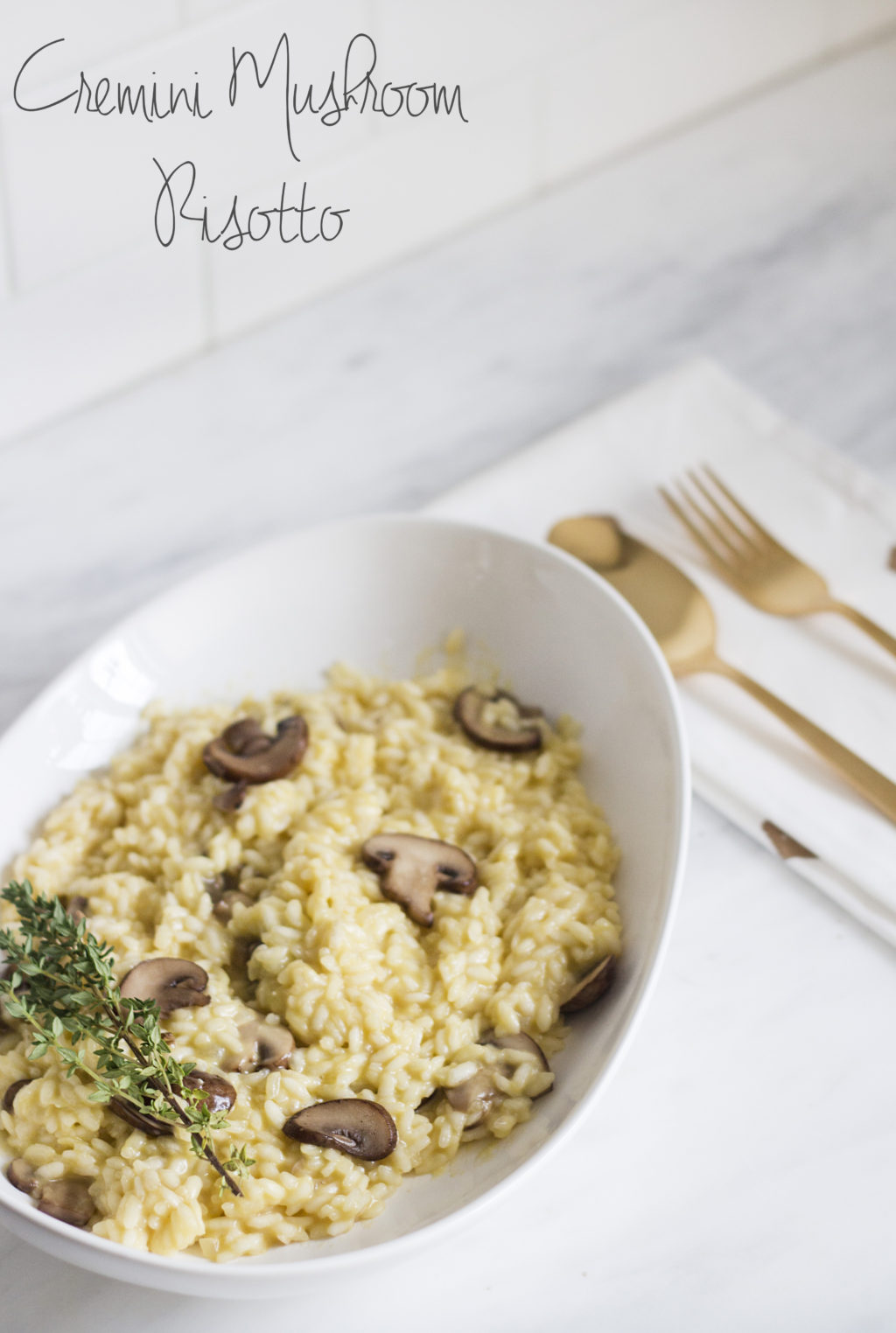 Cremini Mushroom Risotto The Blondielocks Life + Style