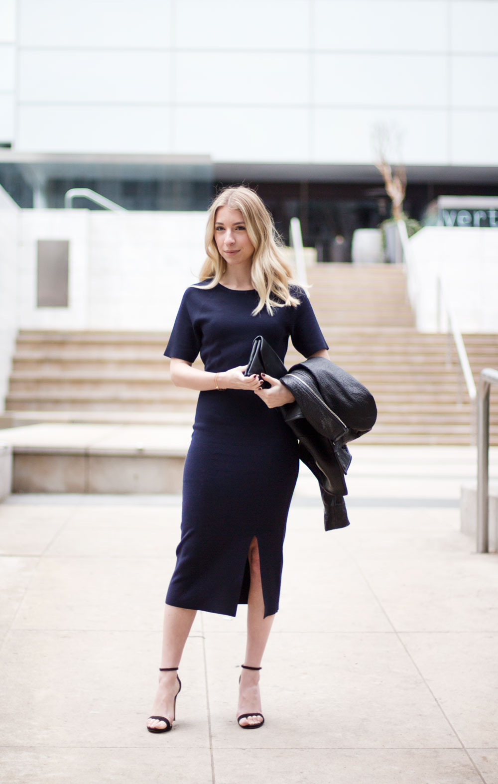 Navy sheath discount dress