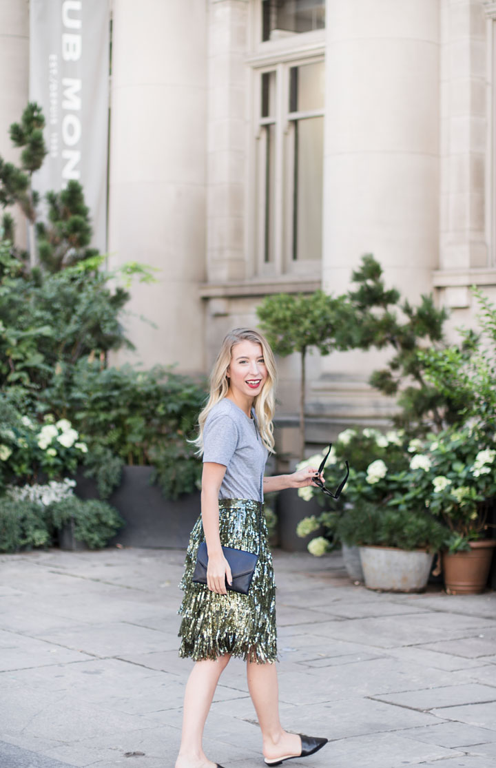 Nine west gold sequin skirt hotsell