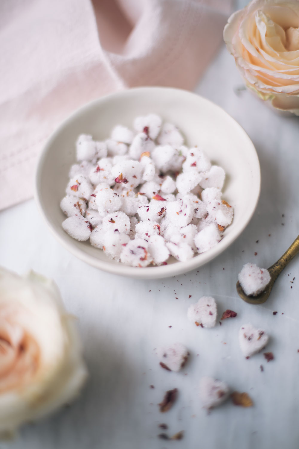 heart shaped sugar cubes with rose water extract