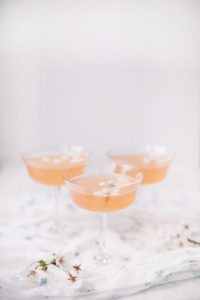 cocktail with rose wine cocktail with rose wine
