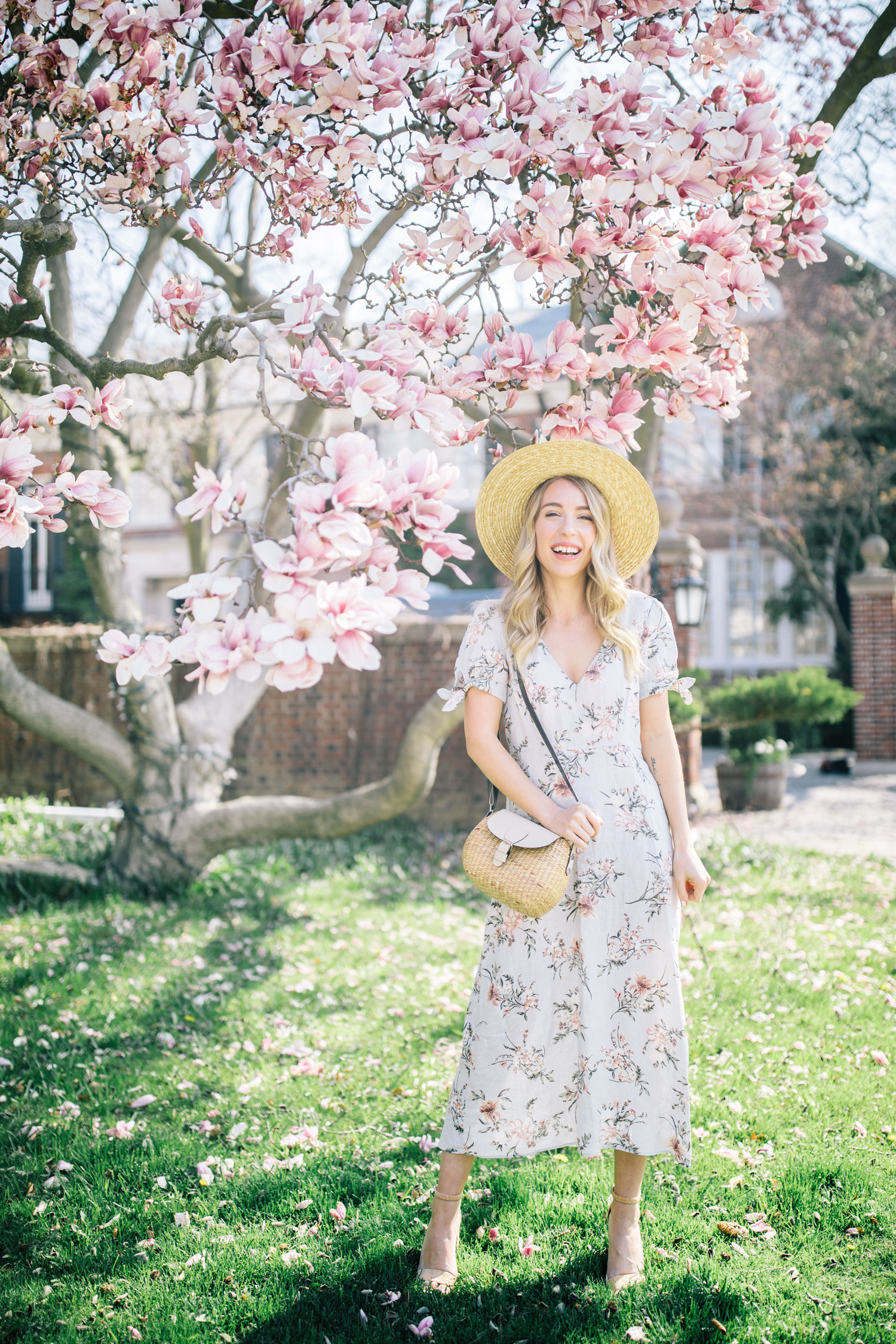 zara linen floral dress